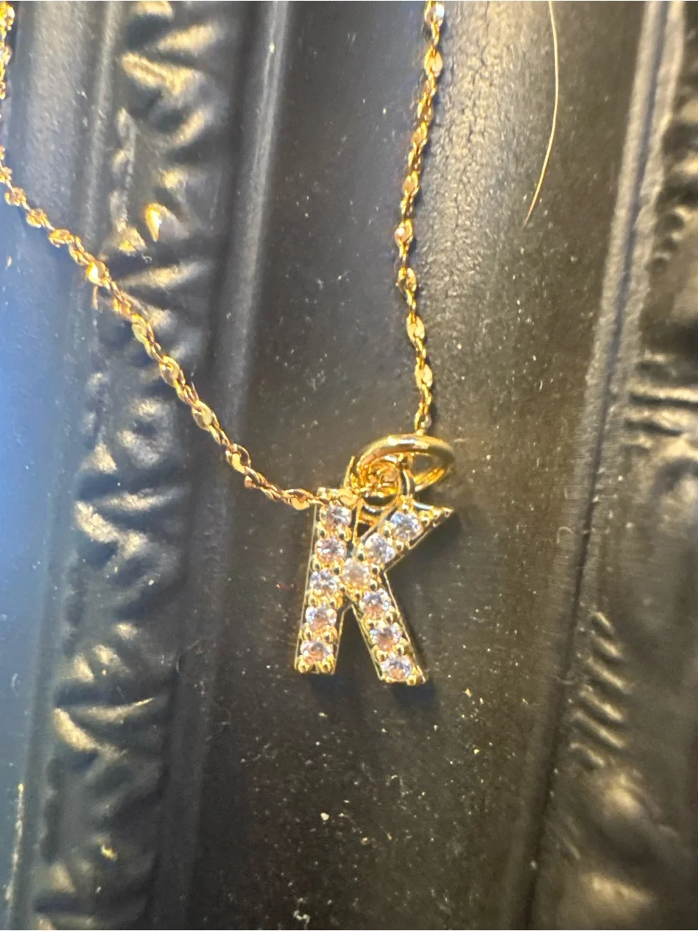 Gold Initial K Pendant Necklace - Women's Jewelry